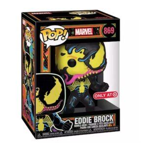 Funko Pop! Marvel Eddie Brock Venom Black Light Target Exclusive Figure #869